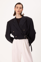 NAVY CLASSIC BLAZER WITH BELT