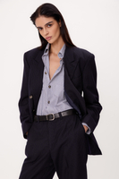 NAVY BLUE REGULAR SUIT SET LONG DOUBLE-BREASTED JACKET No4 