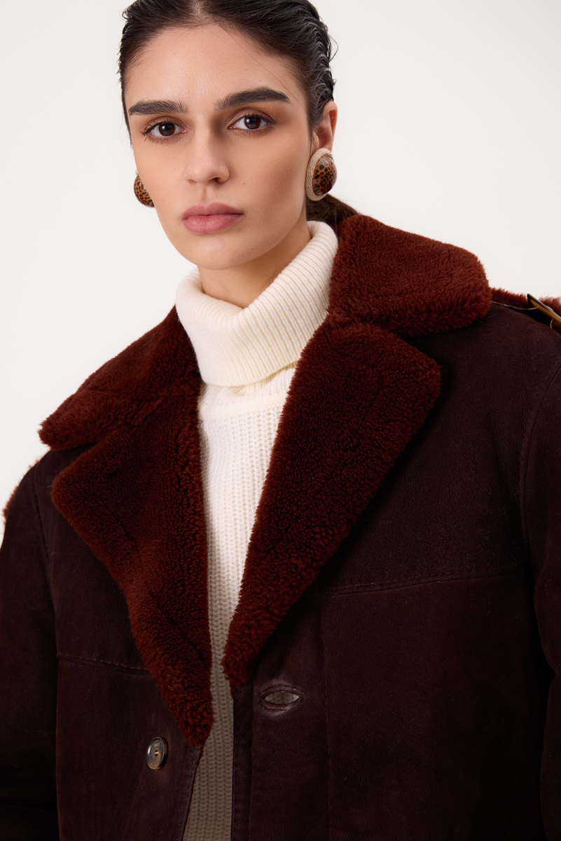 BURGUNDY NATURAL SHEEPSKIN WITH EPADS
