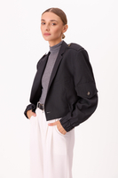 DARK GRAY BOMBER JACKET