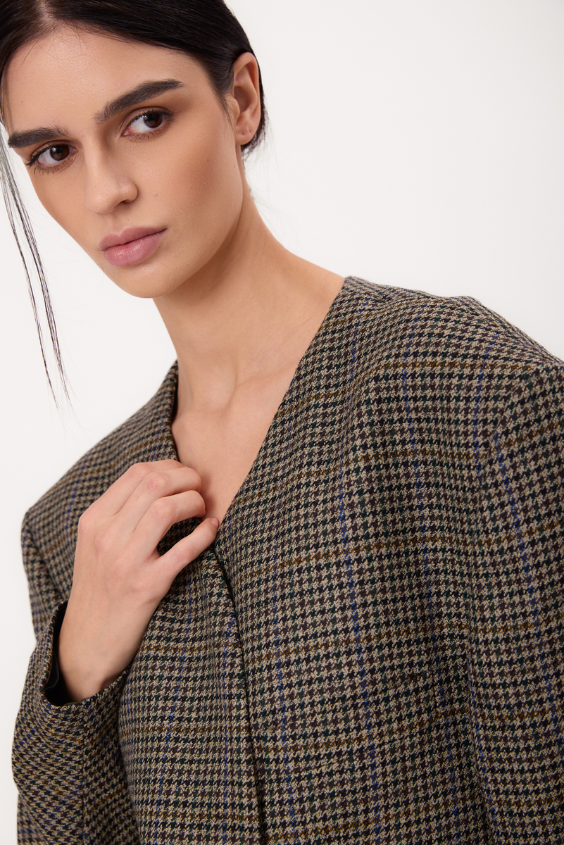 SHORT STRAIGHT GREEN REGULAR JACKET