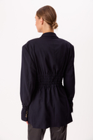 LONG DOUBLE-BREASTED NAVY BLUE JACKET MODEL No2