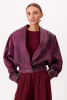 PINK DIPPED LEATHER JACKET