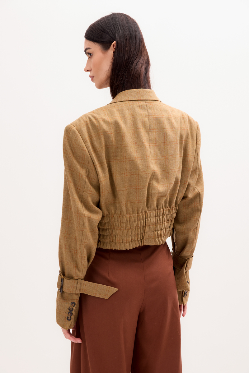 SHORT BUTTER JACKET No5 CHECKED