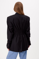 BLACK SLIM FIT BLAZER WITH BUCKLES MODEL No6