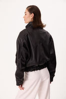 BLACK OVERSIZE LEATHER JACKET