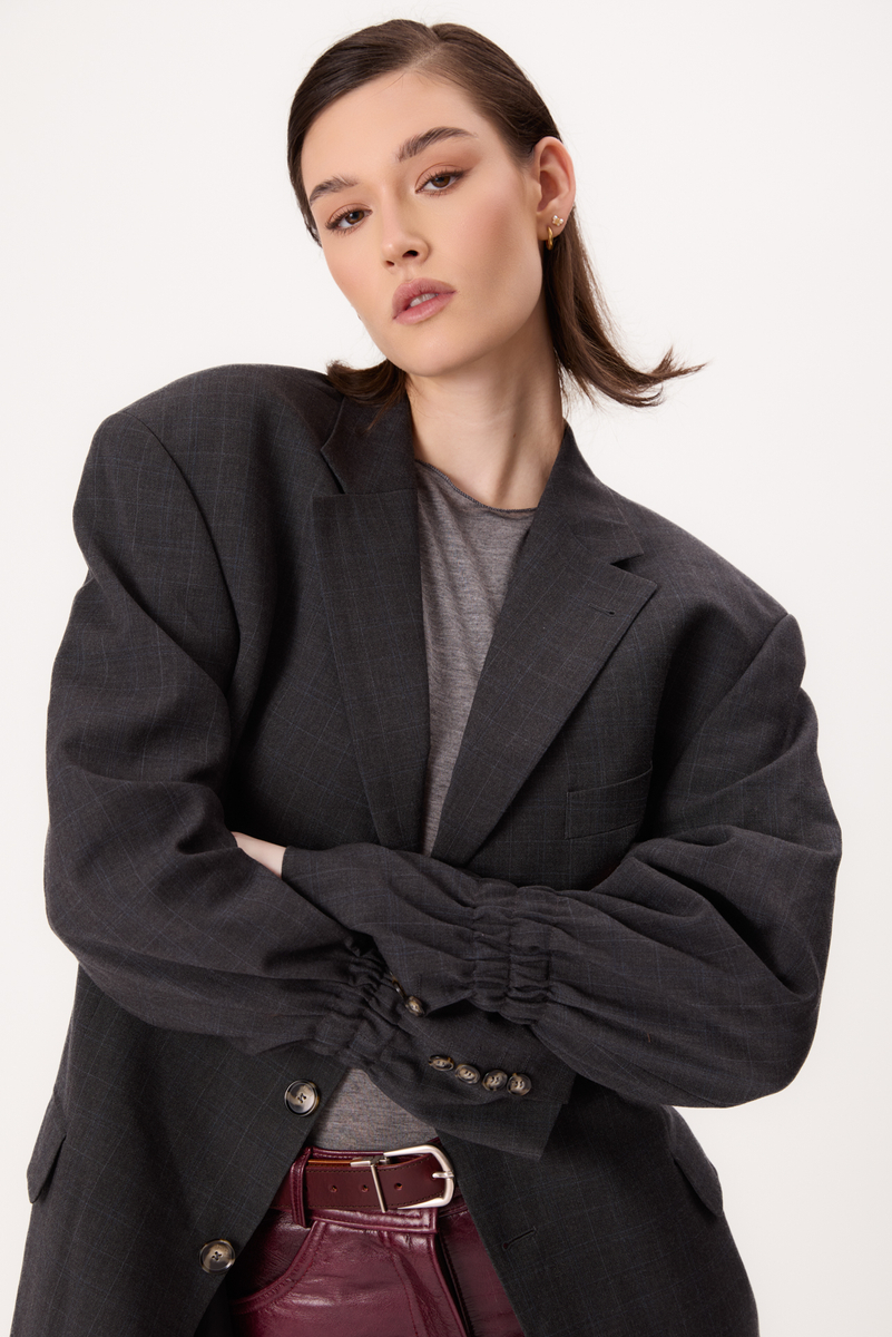 GRAFITOWA TALIOWANA MARYNARKA MODEL No2