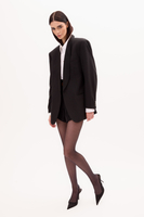 LONG BLACK JACKET MODEL No4 WITH SILK COLLAR