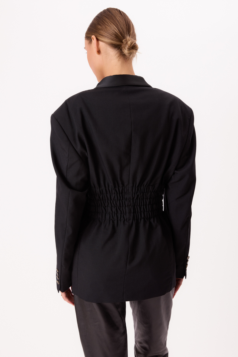 LONG BLACK TUXED JACKET MODEL No4