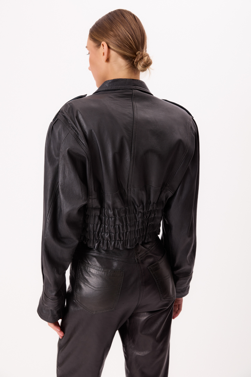 BLACK LEATHER JACKET