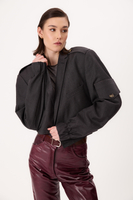 DARK GREY BOMBER JACKET