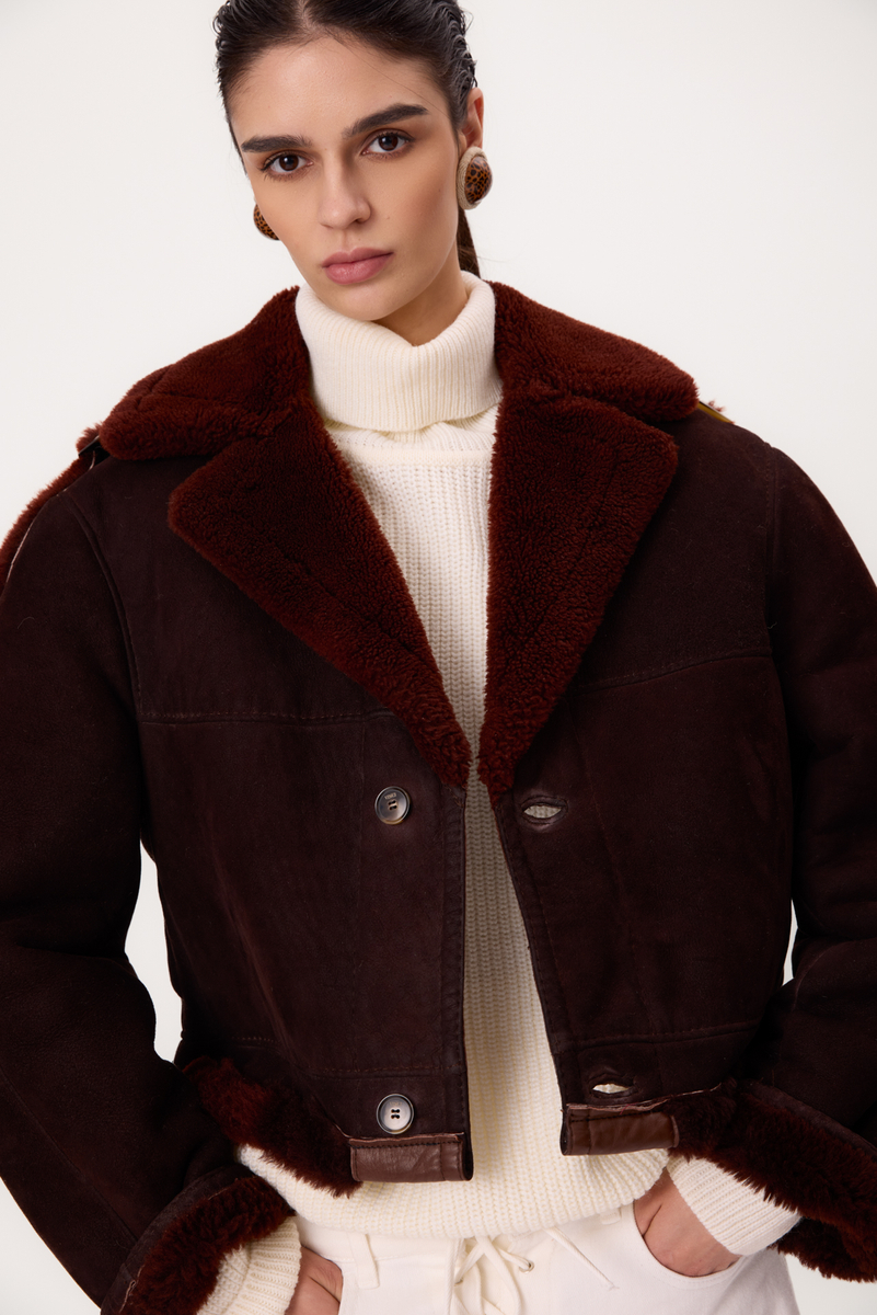 BURGUNDY NATURAL SHEEPSKIN WITH EPADS