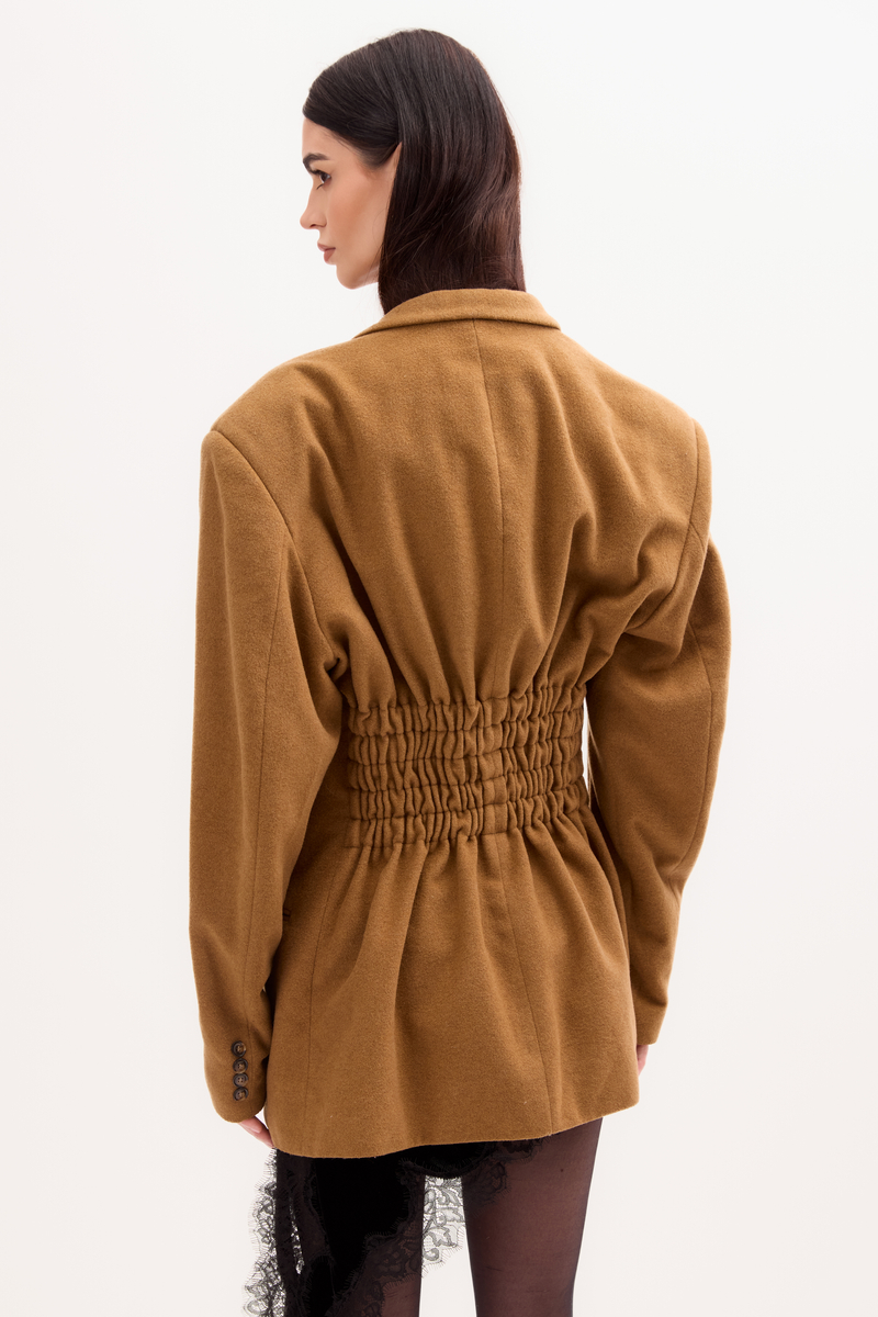 CAMEL WOOL-CASHMERE JACKET MODEL No4