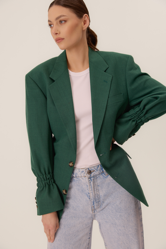 GREEN WOOL JACKET MODEL No2