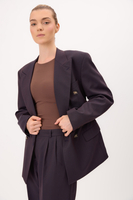 TWO-PIECE PLUMP COLOR SUIT - DOUBLE-BREASTED JACKET AND SUIT TROUSERS