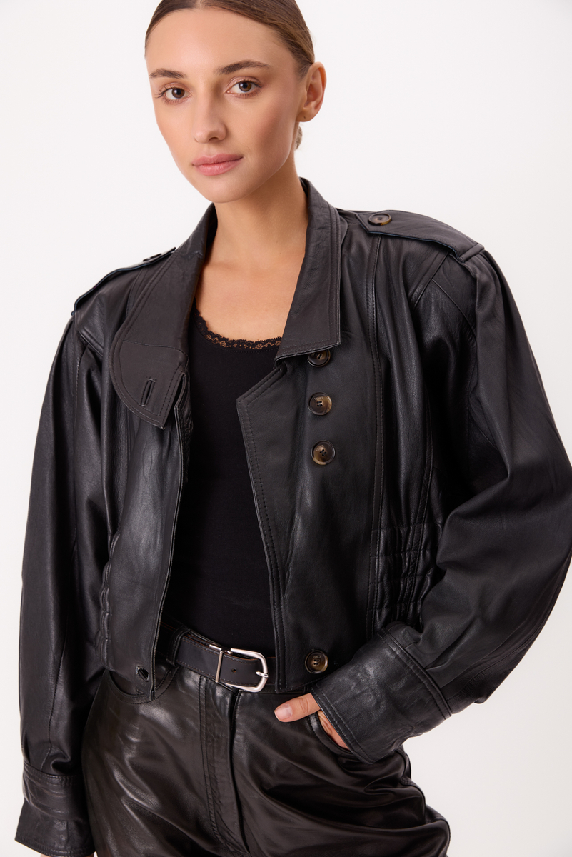 BLACK LEATHER JACKET