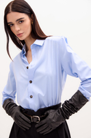BLUE CLASSIC COTTON SHIRT WITH STRONG ARMS AND DETACHABLE CUSHIONS