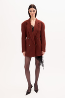 DOUBLE-BREASTED BURGUNDY JACKET MODEL No4