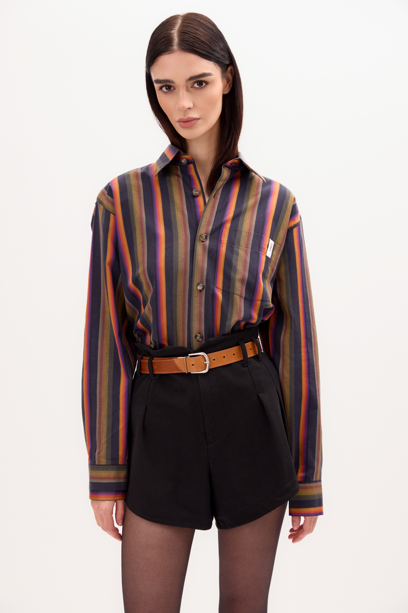 COTTON SHIRT WITH COLORFUL STRIPES WITH STRONG ARMS AND DETACHABLE CUSHIONS