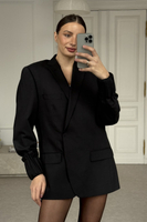 LONG MINIMALIST GRAPHITE JACKET MODEL No8