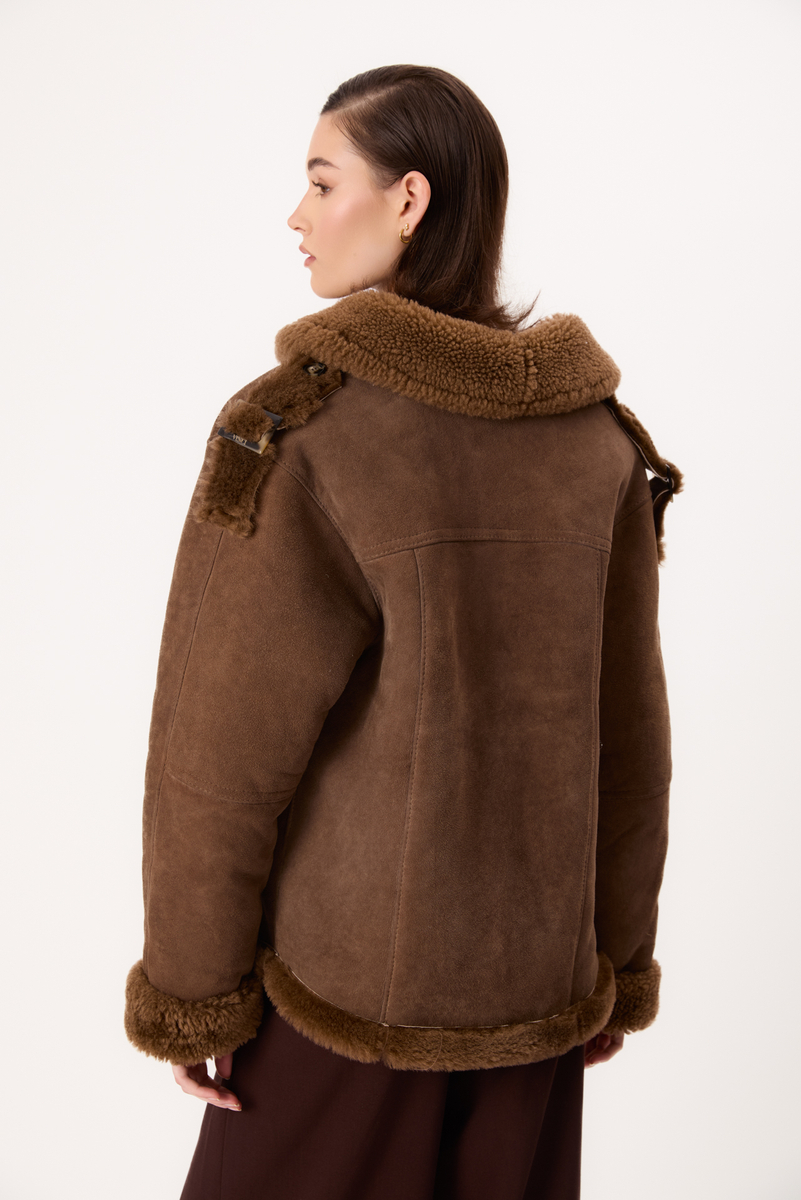 BROWN NATURAL SHEEPSKIN WITH EDGE