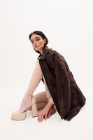 LONG DRESS-CUT LEATHER JACKET WITH BELT