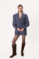 NIEBIESKA MARYNARKA W BŁĘKITNĄ KRATĘ MODEL No8