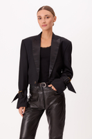 BLACK CLASSIC JACKET WITH SATIN LAPELS MODEL No5