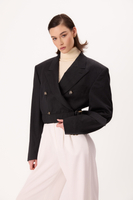 BLACK CLASSIC BLAZER WITH BELT