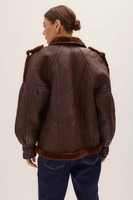 LONG BROWN NATURAL SHEEPSKIN