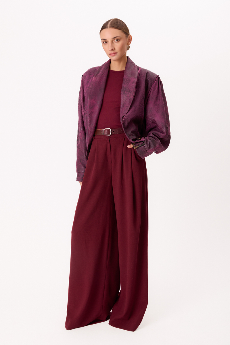 PINK DIPPED LEATHER JACKET