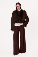 SHORT CHOCOLATE NATURAL SHEEPSKIN