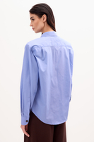 BLUE CLASSIC COTTON SHIRT WITH STRONG ARMS AND DETACHABLE CUSHIONS