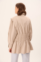 SHORT WAISTED TRENCH COAT CLASSIC COAT WITH BELT
