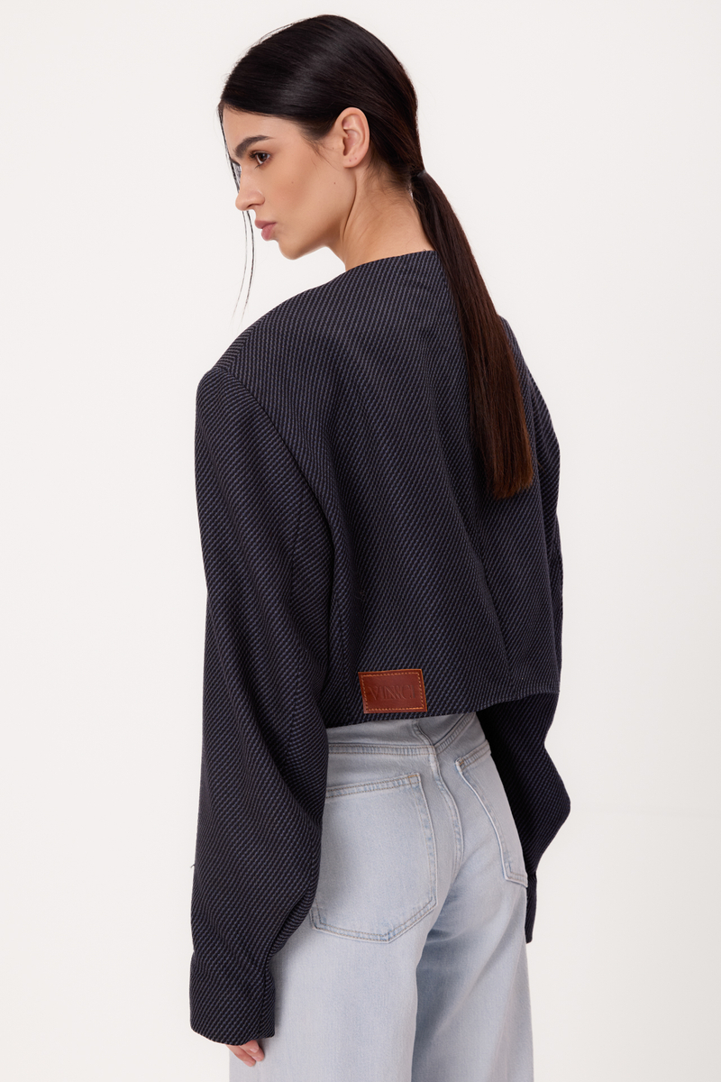 SHORT STRAIGHT NAVY BLUE TALL JACKET MODEL No9