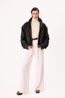 BLACK OVERSIZE LEATHER JACKET