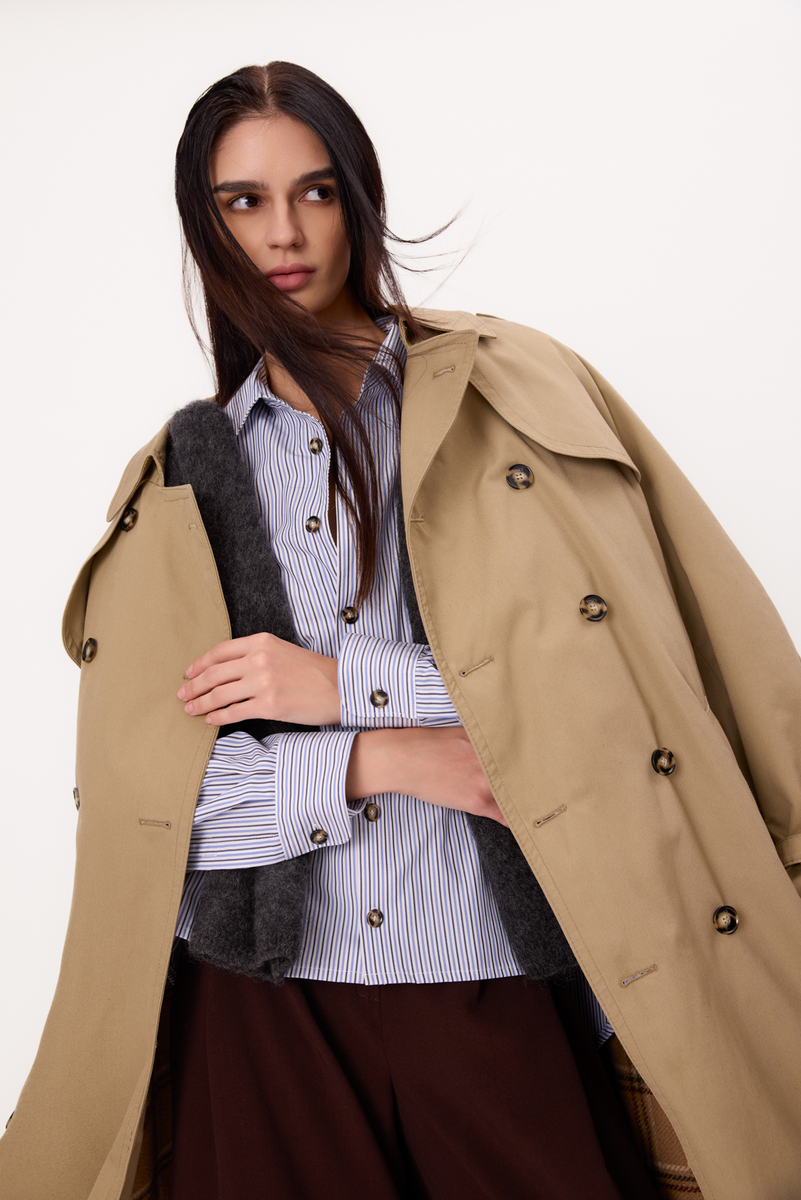 BLUE STRIPED OVERSIZED REGULAR SHIRT