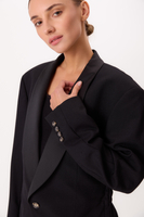 LONG BLACK TUXED JACKET MODEL No4