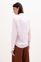 CLASSIC WHITE SHIRT WITH STRONG SHOULDER AND DETACHABLE PADS