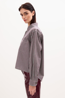 GREEN STRIPED COTTON SHIRT WITH STRONG ARMS AND DETACHABLE CUSHIONS