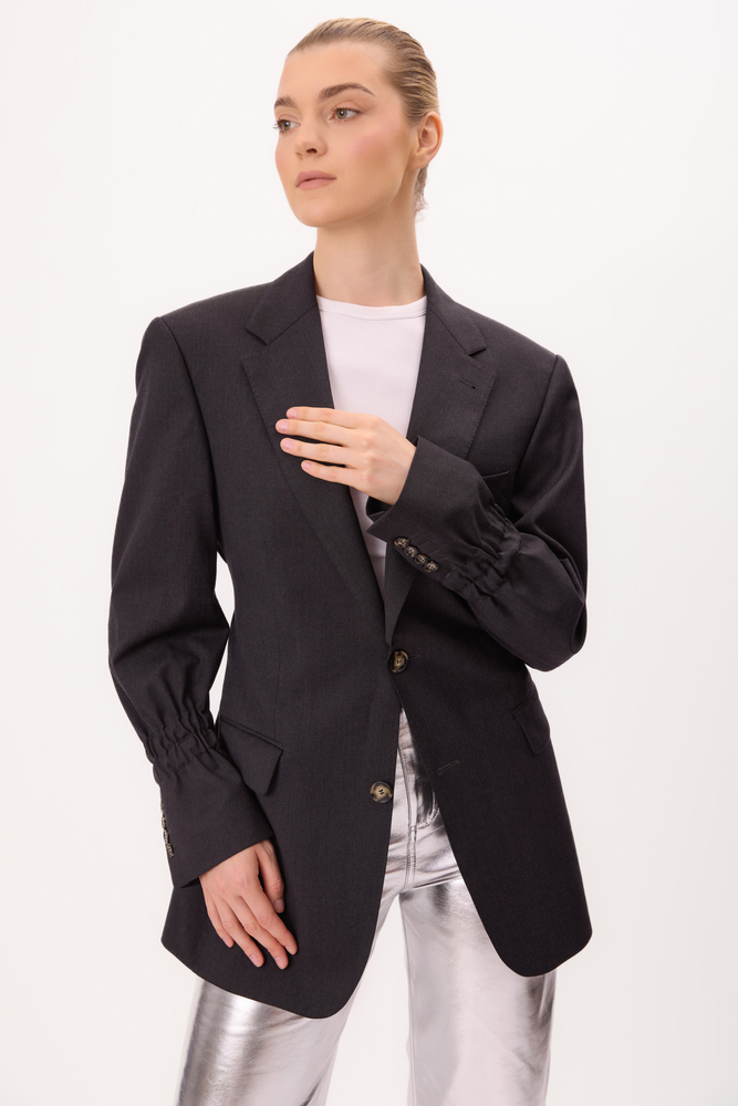 LONG GRAPHITE SLIM FIT JACKET MODEL No2