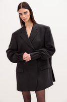 LONG MINIMALIST GRAPHITE JACKET MODEL No8