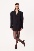 NAVY BLUE SLIM FIT BLAZER WITH BUCKLES MODEL No6