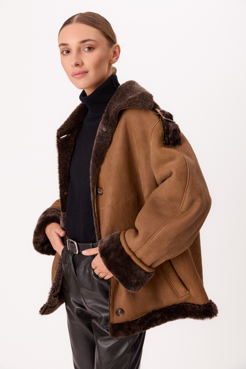 BROWN NATURAL SHEEPSKIN WITH EPADS