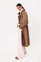 LONG BROWN SHEEPSKIN COAT