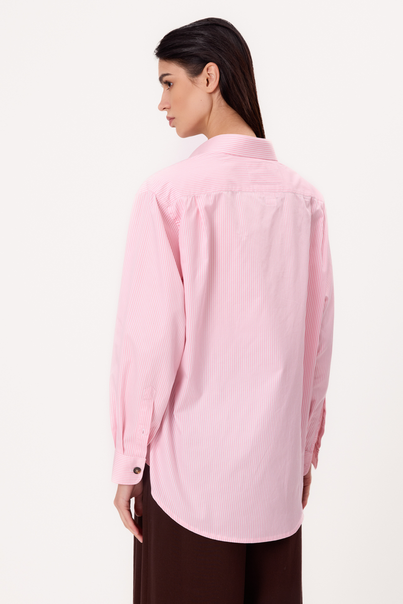 PINK OVERSIZE REGULAR SHIRT WITH WIDE DETACHABLE PADS