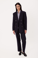 NAVY BLUE REGULAR SUIT SET LONG DOUBLE-BREASTED JACKET No4 