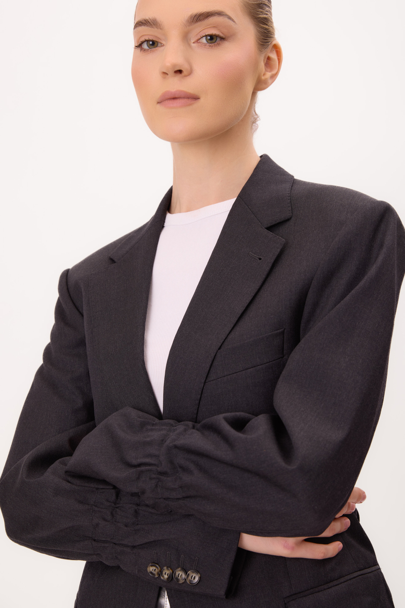 LONG GRAPHITE SLIM FIT JACKET MODEL No2