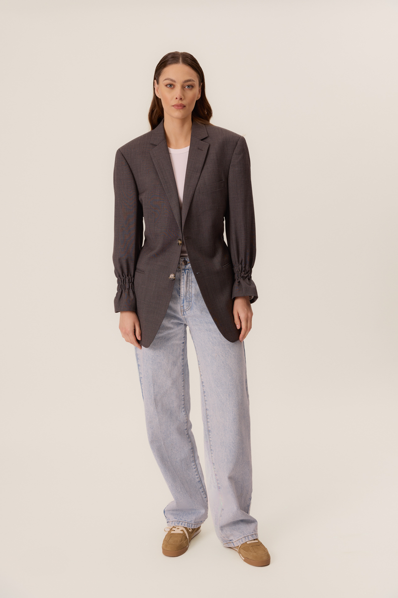 LONG GRAPHITE FITTED JACKET MODEL No2