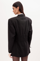 LONG BLACK JACKET MODEL No4 WITH SILK COLLAR